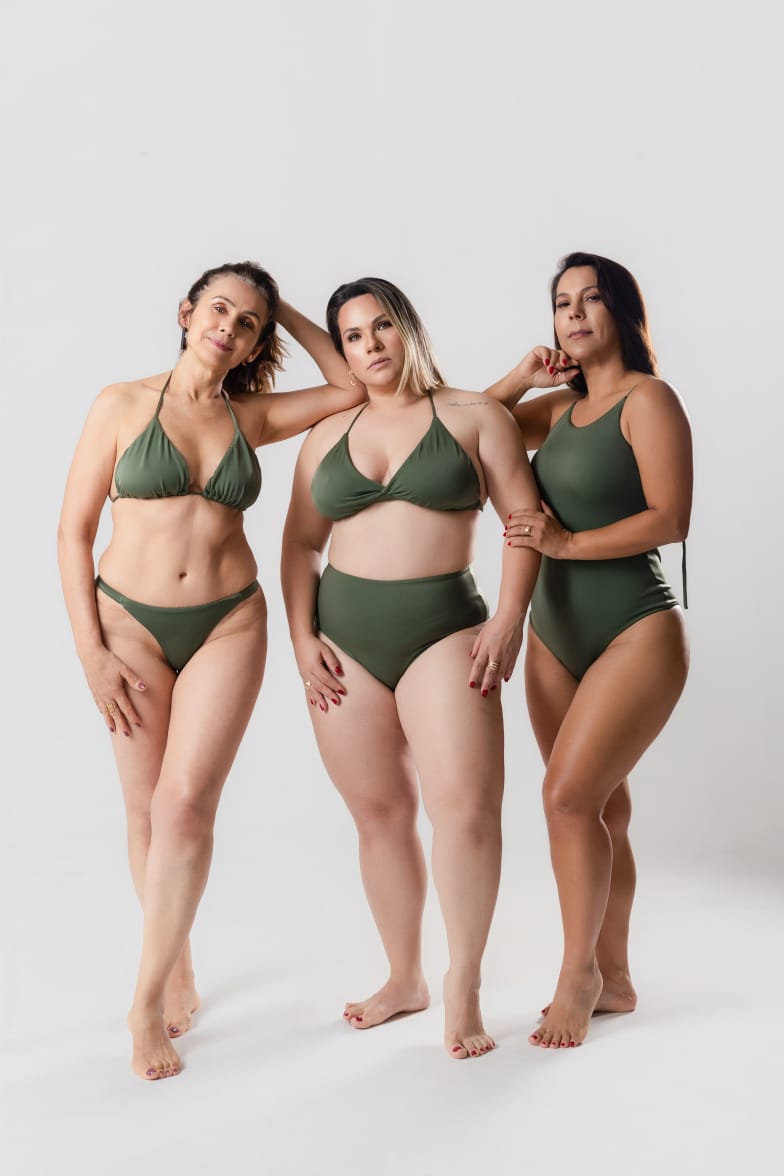 Conjunto de biquíni Top Laisla com calcinha de cós alto Rasdu